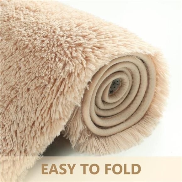 Fluffy Area Rug for Living Room 6x9 Feet, Shaggy Rugs for Bedroom Ultra Soft - Picture 6 of 7